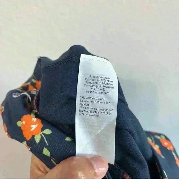 J.Crew Women’s Weekend 7/8 high-rise leggings in Navy‎ and Poppy Fields Size M - Picture 7 of 10